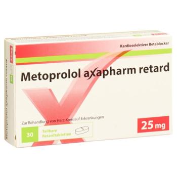 Metoprolol Axapharm Ret Tabl 25 mg 100 pcs