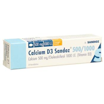 Calcium D3 Sandoz Kautabl 500/1000 20 pcs