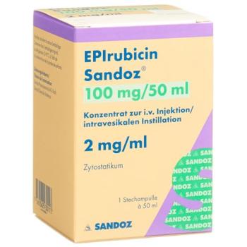 Epirubicin Sandoz 100mg/50ml perf 50ml
