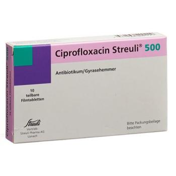 Ciprofloxacin Streuli film tablets 500 mg 10 pcs