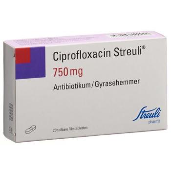 Ciprofloxacin Streuli film tablets 750 mg 20 pcs