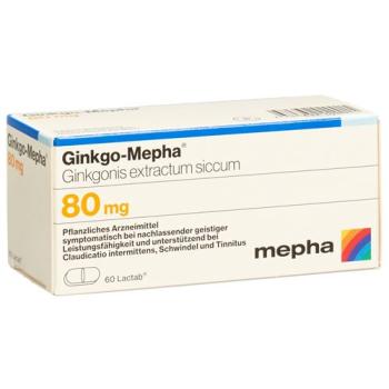 Ginkgo-Mepha Lactab 80 mg 60 pcs