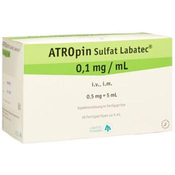 Atropine sulfate Labatec Inj L&ouml;s 0.5 mg/5ml 10 Fertspr 5 ml