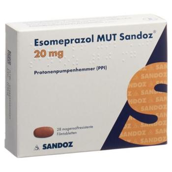 Esomeprazol MUT Sandoz Filmtabl 20 mg 28 pcs