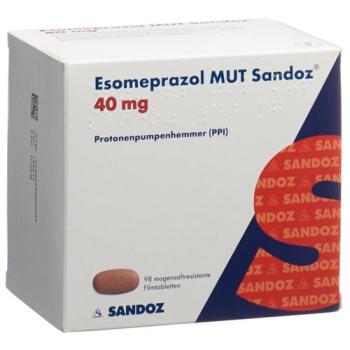Esomeprazol MUT Sandoz Filmtabl 40 mg 98 pcs