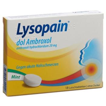 Lysopain dol Ambroxol Lozenges Mint 18 pcs