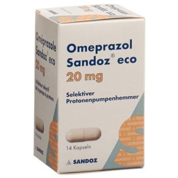 Omeprazol Sandoz eco Kaps 20 mg Ds 14 pcs
