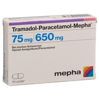 Tramadol-Paracetamol-Mepha Lactab 75/650 mg 10 pcs