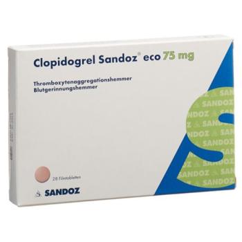 Clopidogrel Sandoz eco film tablet 75 mg 28 pcs