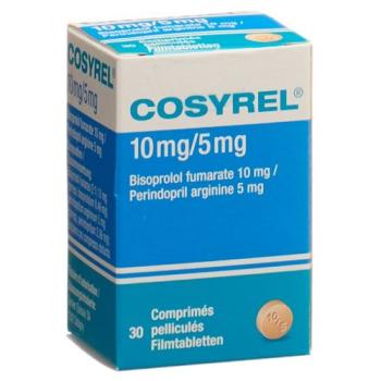 Cosyrel Filmtablet Bisoprolol fumarate 10mg/Perindopril arginine 5mg