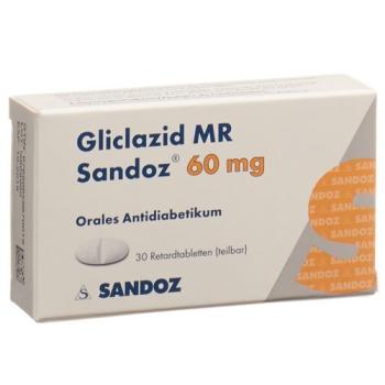 Gliclazide MR Sandoz Ret Tabl 60 mg 30 pcs