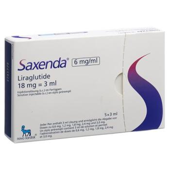 Saxenda Inj Loes 6mg/ml 5 Fertpen 3ml