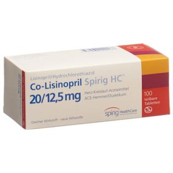Co-Lisinopril Spirig HC Tabl 20/12.5 mg 100 pcs