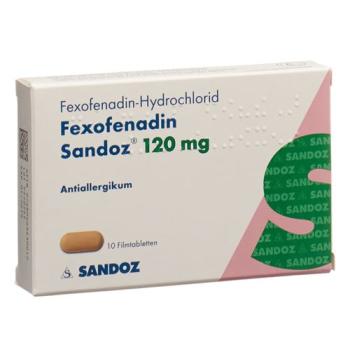 Fexofenadine Sandoz Filmtabl 120 mg 10 pcs