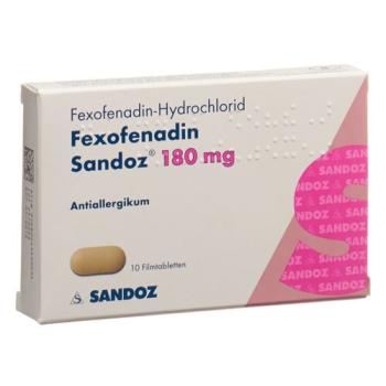 Fexofenadine Sandoz Filmtabl 180 mg 10 pcs