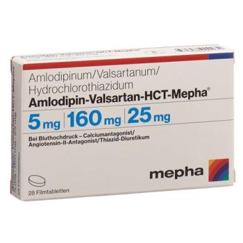Amlodipin-Valsartan-HCT-Mepha Filmtabl 5mg/160mg/25mg 28 pcs