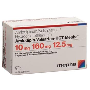 Amlodipin-Valsartan-HCT-Mepha Filmtabl 10mg/160mg/12.5mg 98 pcs
