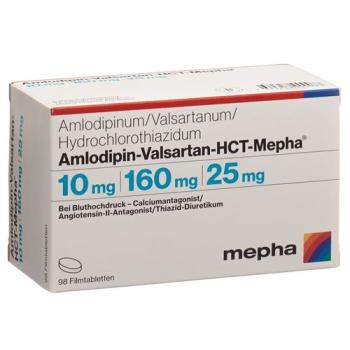 Amlodipin-Valsartan-HCT-Mepha Filmtabl 10mg/160mg/25mg 98 pcs