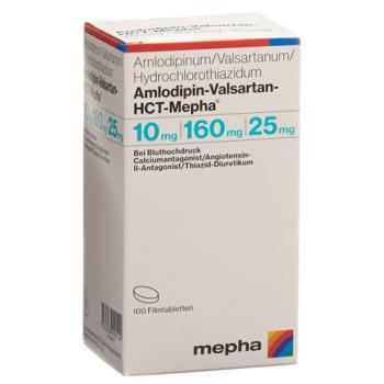 Amlodipin-Valsartan-HCT-Mepha Filmtabl 10mg/160mg/25mg 100 pcs