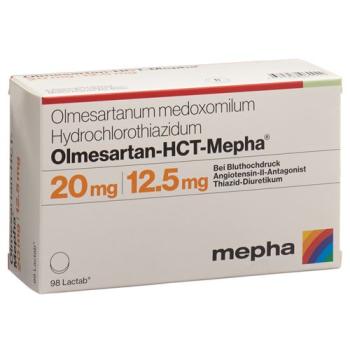 Olmesartan HCT Mepha Lactab 20mg/12.5mg 98 pcs