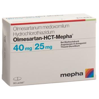 Olmesartan HCT Mepha Lactab 40mg/25mg 98 pcs