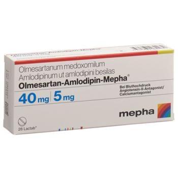 Olmesartan-Amlodipin-Mepha Lactab 40mg/5mg 28 pcs