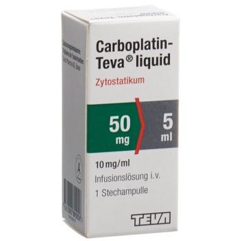 Carboplatin-Teva liquid Inf L&ouml;s 50 mg/5ml Durchstf