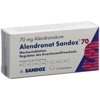 Alendronate Sandoz Filmtabl 70 mg 12 pcs
