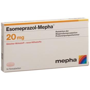 ESOMEPRAZOLE MEPHA FILMTABL 20 MG 14 PCS