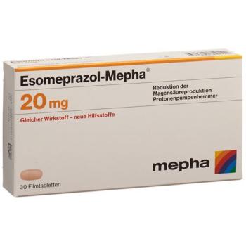 ESOMEPRAZOLE MEPHA FILMTABL 20 MG 30 PCS