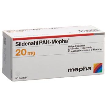SILDENAFIL PAH-Mepha Lactab 20 mg