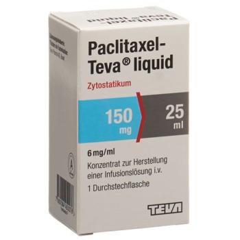 Paclitaxel-Teva liquid Inf Konz 150 mg/25ml Durchstf
