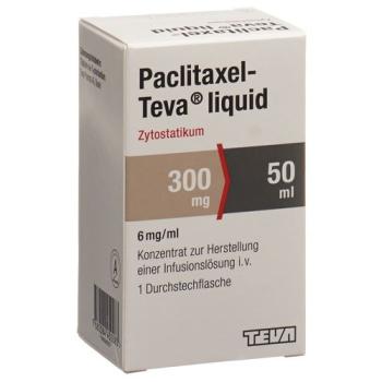 Paclitaxel-Teva liquid Inf Konz 300 mg/50ml Durchstf