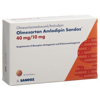 Olmesartan Amlodipin Sandoz Filmtabl 40/10 mg 98 pcs