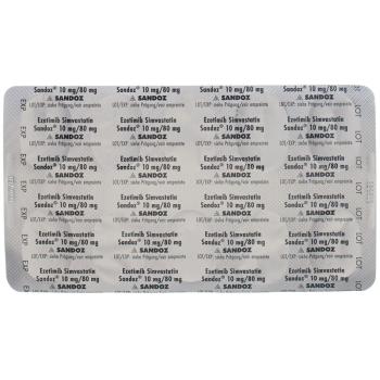 EZETIMIB SIMVASTATIN Sandoz Tabl 10/80 mg