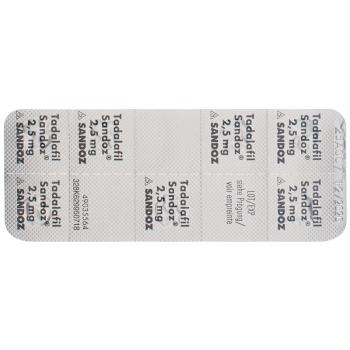 TADALAFIL Sandoz film tablets 2.5 mg
