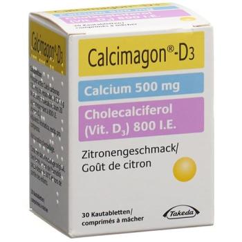 Calcimagon D3 Kautabl 500/800 lemon Ds 30 pcs