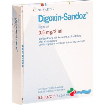 Digoxin Sandoz 0.5 mg 2 ml 5 Ampullen