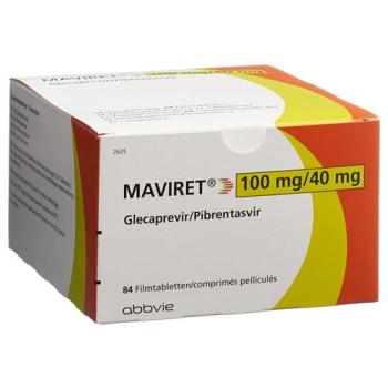 Maviret Filmtablet 100 mg/40 mg 84 pcs