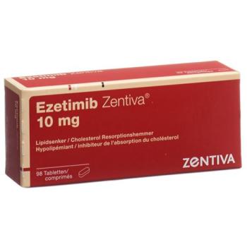Ezetimibe Zentiva Tabl 10 mg 98 pcs