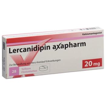 Lercanidipine Axapharm Filmtabl 20 mg 28 pcs