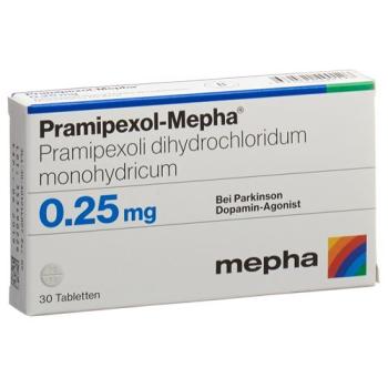 Pramipexol-Mepha Tabl 0.25 mg 30 pcs