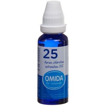 Omida Schuessler No. 25 Aurum chloratum natronatum Dil D12 bottle 30 m