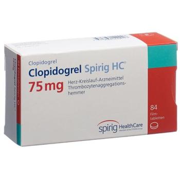 Clopidogrel Spirig HC film tablets 75 mg 84 pcs