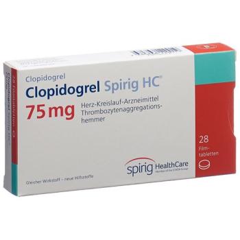 Clopidogrel Spirig HC film tablets 75 mg 28 pcs