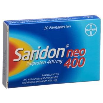 Saridon neo film-coated tablets 400 mg 10 pcs