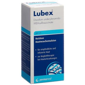 Lubex non-irritating skin washing emulsion extra mild pH 5.5 bottle 150 ml