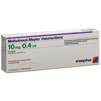 Methotrexat-Mepha rheuma/derm Inj L&ouml;s 10 mg/0.4ml Fertspr