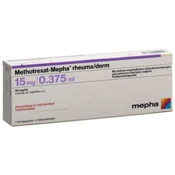 Methotrexat-Mepha rheuma/derm Inj L&ouml;s 15 mg/0.375ml Fertspr