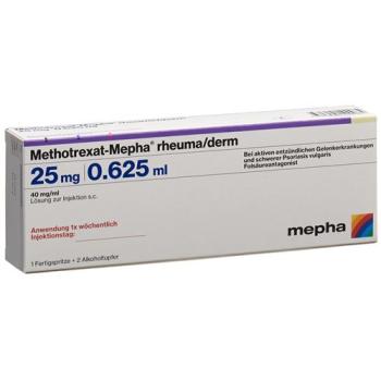Methotrexat-Mepha rheuma/derm Inj L&ouml;s 25 mg/0.625ml Fertspr